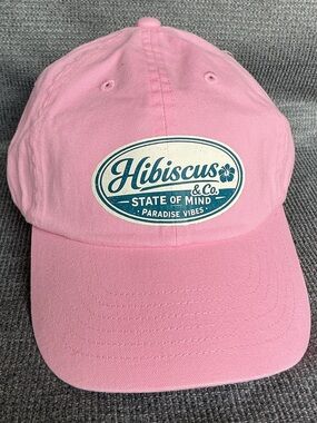 KC Brands Pink “Hibiscus & Co.” Hat – Tropical Custom Graphic Adjustable Dad Hat